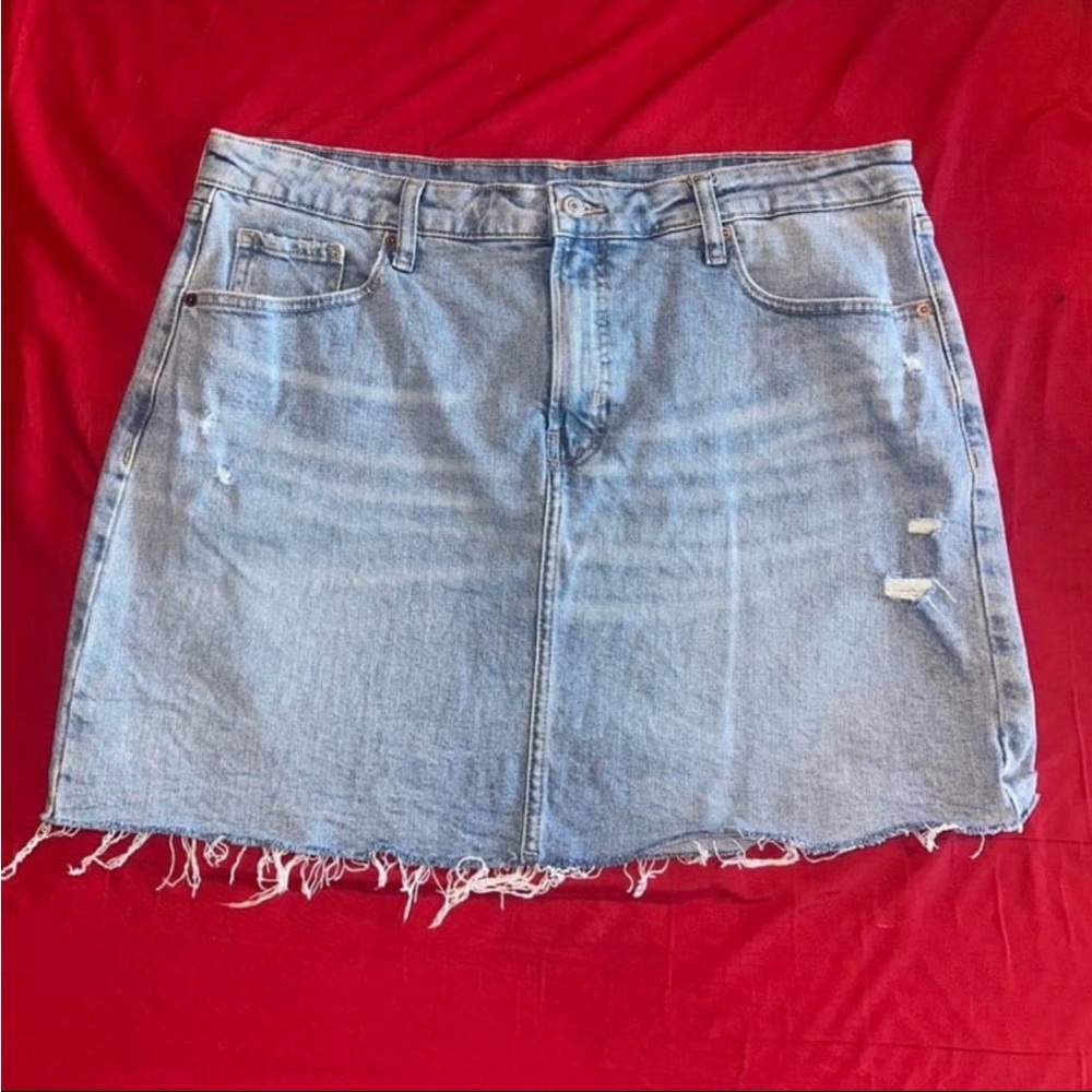 Old Navy Light Blue Denim Mini Skirt